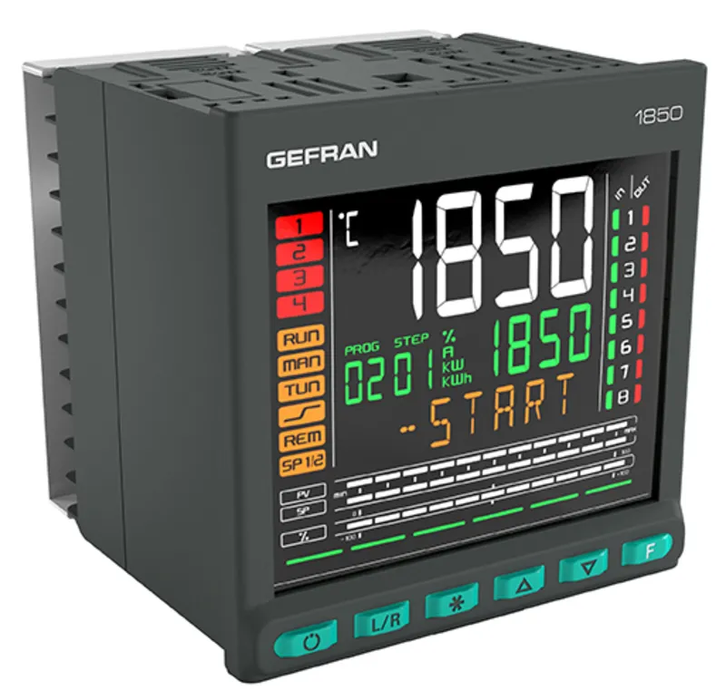 1850 Controlador PID de circuito duplo, 1/4 DIN