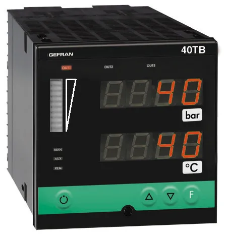 40TB Indicadores com ecrã duplo de temperatura e pressão/Unidade de alarme - 40TB
