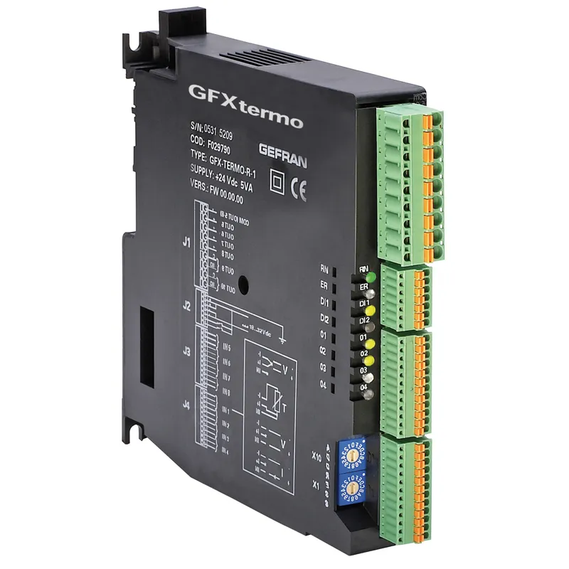 GFXTermo 4 Controlador de temperatura PID para guia DIN (sem ecrã), 4 zonas - Fieldbus